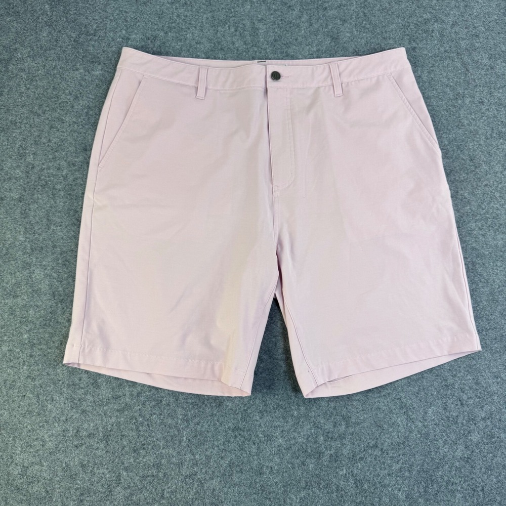 Criquet Performance Shorts Mens 38 Light Pink Golf Summer Casual Austin TX